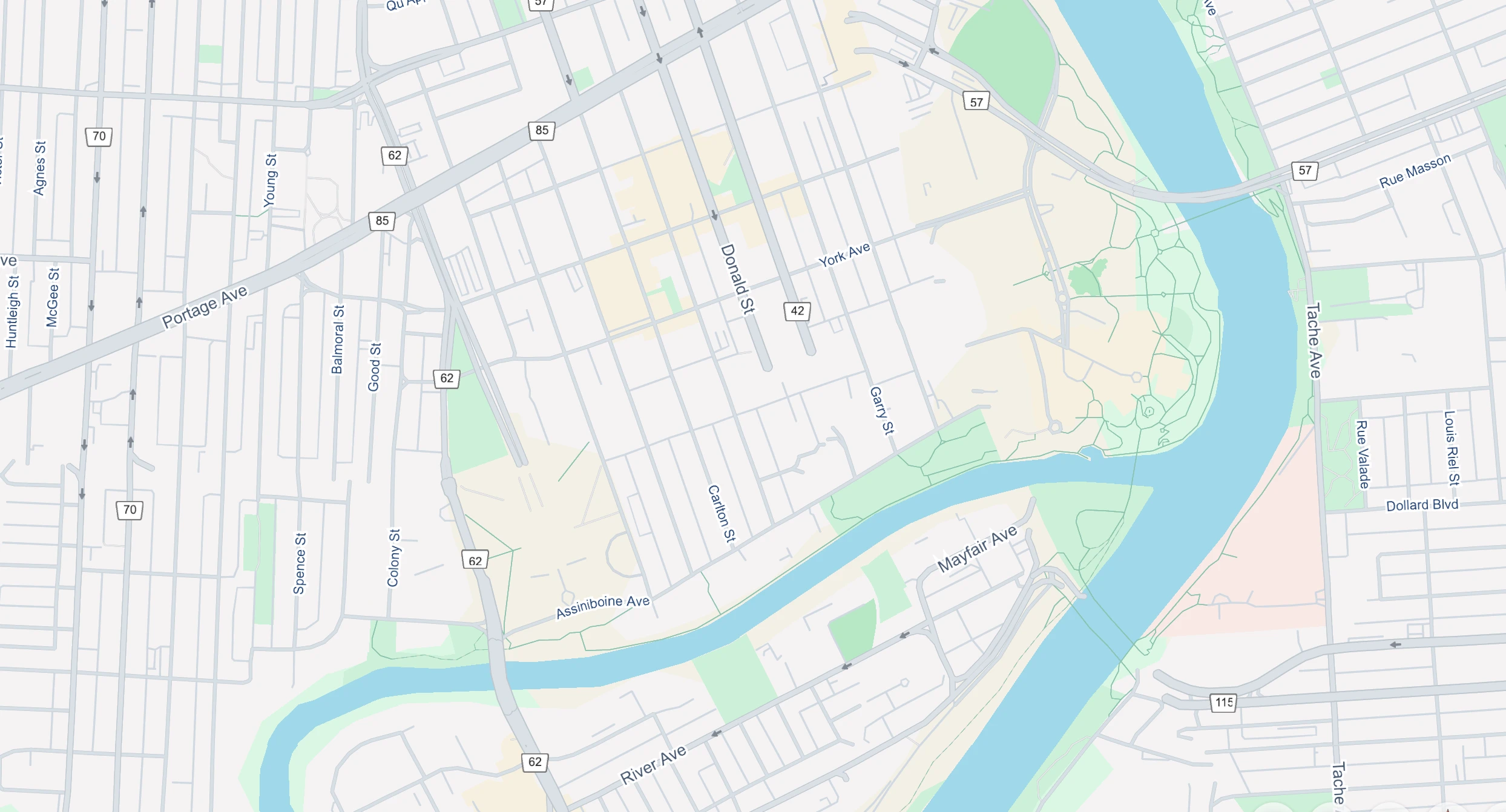 Map showing nearby events